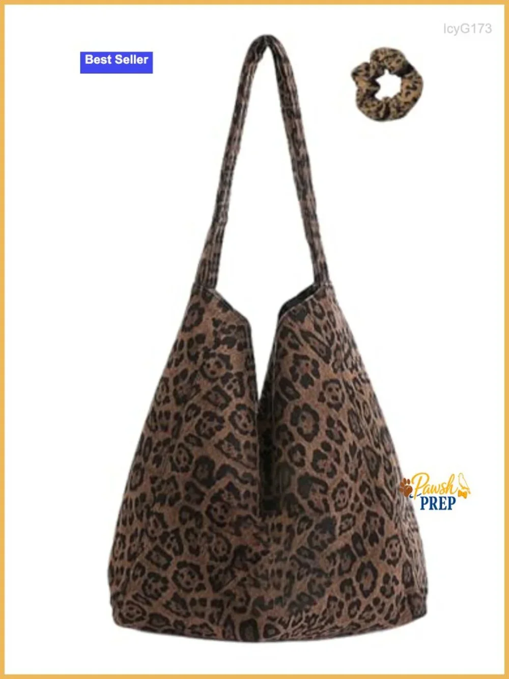 Leopard Print Hobo Bag Large Capacity Lightweight Faux Suede Tote Shoulder Bag